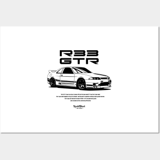 GTR R33 jdm Posters and Art